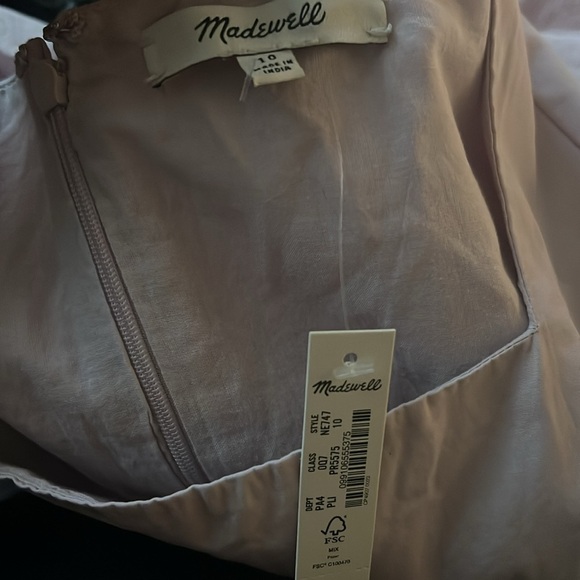 NWT MADEWELL poplin Lizzie babydoll pink dress size 10 - Picture 9 of 9